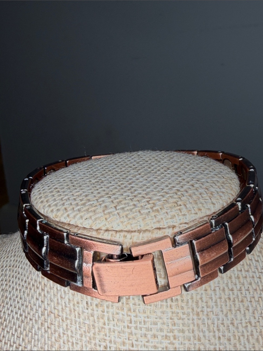 Men's Magnet Copper-Tone Link Bracelet- 8-9 inches